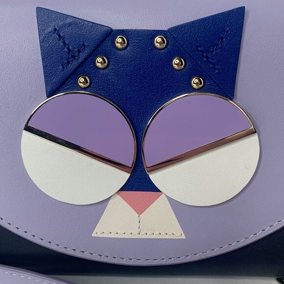 Kate Spade Spademals Smitten Kitten leather chain crossbody bag NWT - Picture 2 of 11